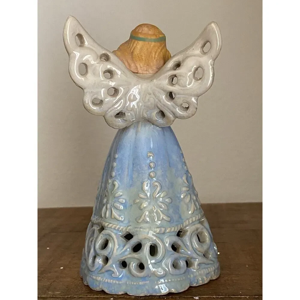 VINTAGE  1950's CERAMIC HEAVENLY ANGEL BELLS - Set of 2 - 5‎ 1/2